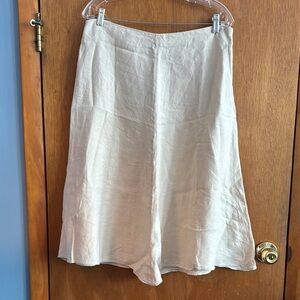 Banana Republic LINEN Beige A-Line Skirt